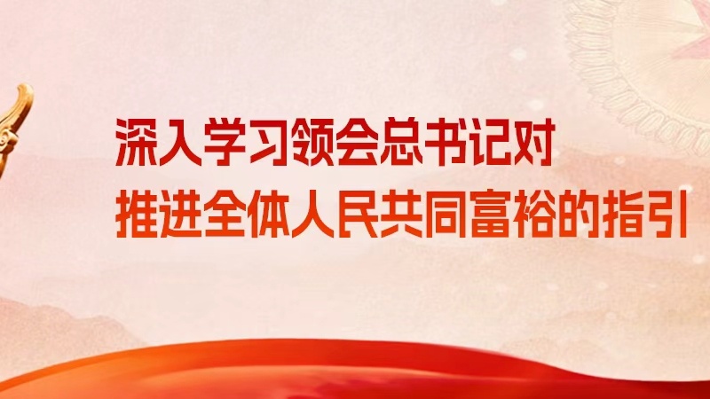 深入学习领会总书记对推进全体人民共同富裕的指引